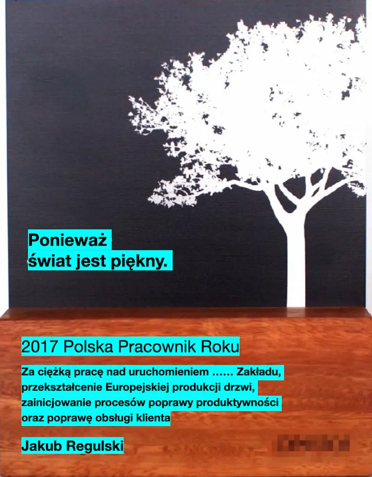 Jakub Regulski — Nagroda "Pracownika roku 2017"